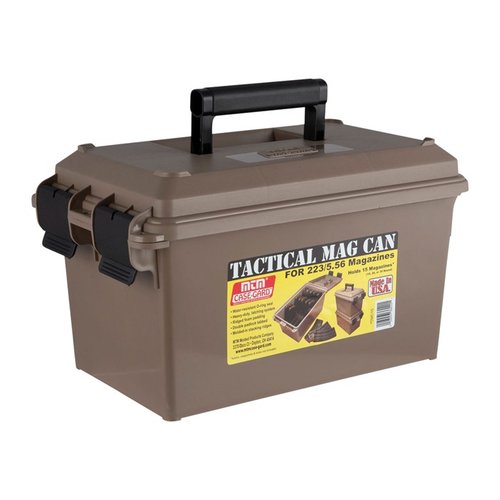 Die TACTICAL RIFLE MAGAZINE CANS bieten Platz für 15 AR15-Magazine, sind stapelbar, sicher und mit vorgefertigtem Schaumstoff ausgestattet.