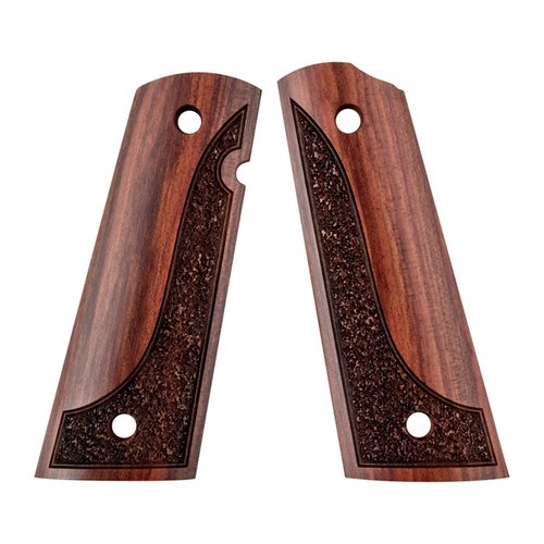 Die 1911 Exotic Wood Grips aus Redheart bieten perfekten Halt, sind komplett versiegelt, haben ein einzigartiges Design und passen auf Full Size Government 1911.