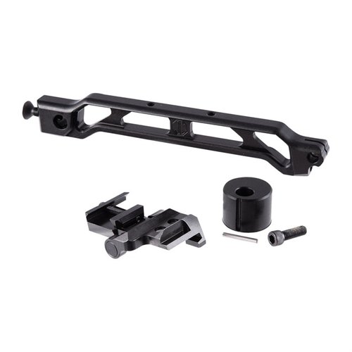Der 8-Zoll Raised Arm Bar mit Brace Adapter ist leicht, modular und bietet viele Montagemöglichkeiten. Inklusive QD Sling Socket und verstellbarem Cheek Weld!