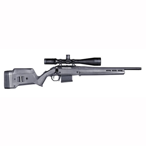 Der Magpul Hunter American Stock für Ruger American SA bietet eine einfache Drop-In-Lösung, ist voll verstellbar und M-LOK-kompatibel für Zubehör.