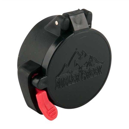 Die FLIP OPEN EYEPIECE LENS COVERS von BUTLER CREEK schützen deine Linsen vor Schmutz und Kratzern, sind wetterfest und lassen sich mit einem Finger leicht öffnen.