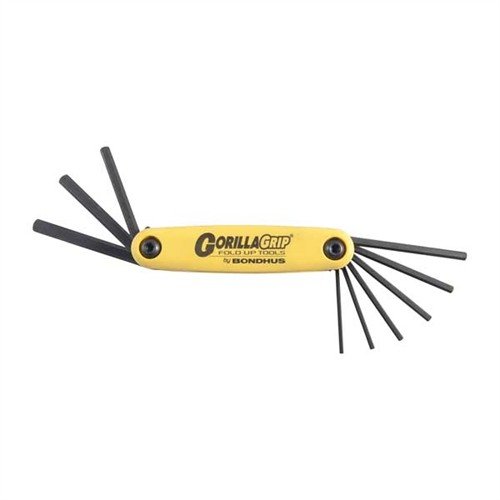 Die GORILLA GRIP® FOLD-UP WRENCH SETS bieten langlebige, kompakte und ergonomische Werkzeuge, ideal für die Waffenpflege und einfach zu transportieren.