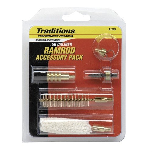 Das Ramrod Accessories Pack 50 Caliber von TRADITIONS bietet dir alles, was du für eine optimale Pflege und Handhabung deines 50-Kaliber-Gewehrs benötigst.