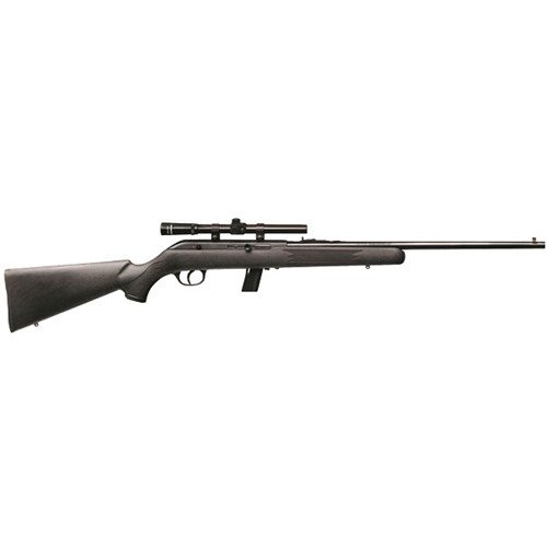 Die Savage 64 FXP in .22LR mit 20,5" Lauf und 4x15 Scope bietet dir Präzision, Zuverlässigkeit und Spaß beim Schießen – ideal für Einsteiger und Fortgeschrittene!