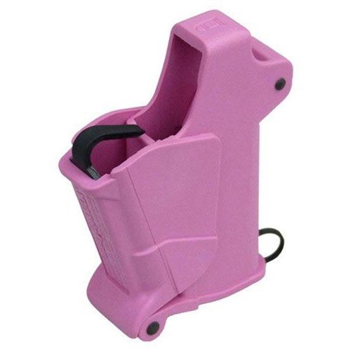 Der Baby Uplula Pistol Mag Loader in Pink ist ein universeller, selbstjustierender Magazinlader für fast alle Magazine von .22 bis .380 ACP – schnell und schmerzfrei!