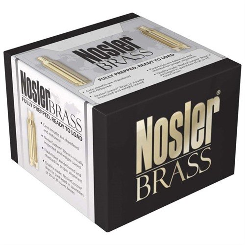 Die 28 NOSLER PREMIUM BRASS ist vollständig vorbereitet, handinspektiert und gewichtet, mit chamfered und deburred Case Mündungen für maximale Genauigkeit.