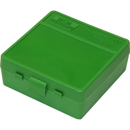 Die MTM Ammo Box 100 Round Flip-Top 38 - 357 bietet dir eine praktische Aufbewahrungslösung für deine Munition, robustes Design und schnellen Zugriff.