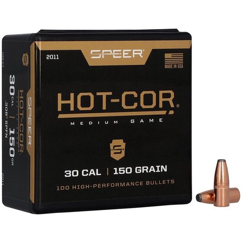 Die Speer Bullet .30 .308 150GR FN bietet hervorragende Präzision und Durchschlagskraft für dein nächstes Schießabenteuer. 100 Stück pro Box für optimale Leistung!
