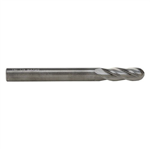 Die SOLID CARBIDE BALL END MILLS bieten präzise Schnitte ohne Vorbohren, ideal für gehärtete Stähle mit einem Durchmesser von 1/4