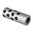 GENTRY CUSTOM LLC Quiet Muzzle Brake 30 Caliber 1/2-28 Steel Silver