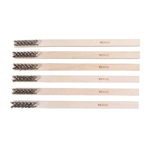 Die HEAVY-DUTY GUNSMITH BRUSHES mit robustem Holzgriff und Edelstahl-, Messing- oder Nylonborsten bieten langlebige Reinigung für alle Anwendungen.