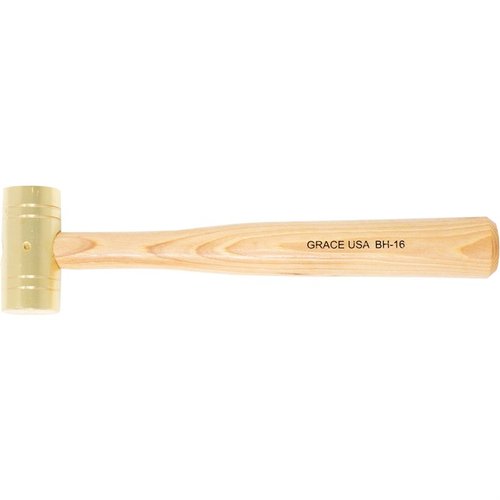 Der Grace USA Gunsmith's Brass Hammer bietet eine hochwertige Messingkonstruktion, ergonomische Hickory-Griffe und präzise Balance für optimale Kontrolle bei der Waffenarbeit.