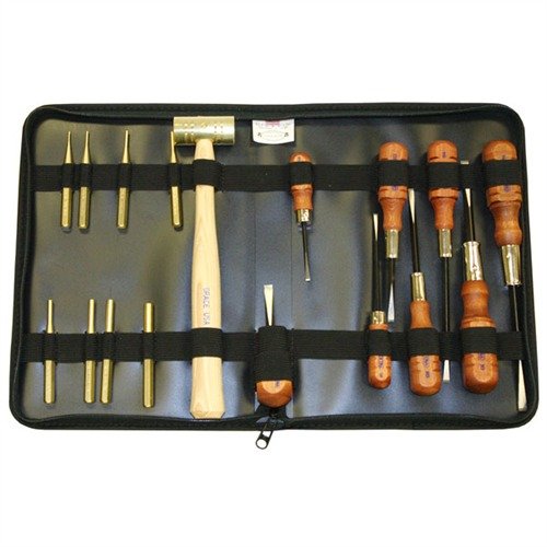 Das GUN CARE TOOL SET von GRACE USA ist ein praktisches 17-teiliges Set, ideal für schnelle Reparaturen am Schießstand oder auf der Werkbank.