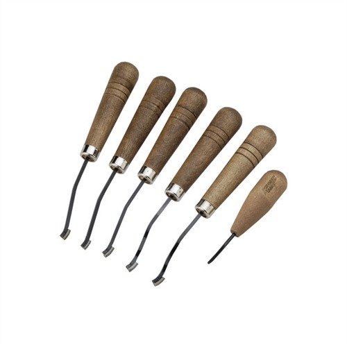 Mit dem CAMP PERRY CHECKERING SET von GUNLINE kannst du jede Art von Checkering einfach und präzise durchführen – ideal für alle Holzarten und Muster!