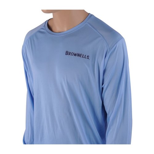 Schütze dich mit dem Brownells Islander Long Sleeve Sun Shirt: 50 SPF Schutz, 100 % Mikrofasern, feuchtigkeitsregulierend, antimikrobiell und knitterfrei!