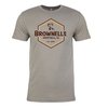 BROWNELLS MENS TSHIRT STONE GRAY W/ HEX LOGO XL