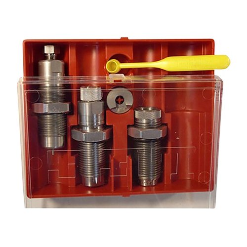 Das PACESETTER 3-Die Set für 8.6 Blackout enthält eine Full Length Sizing Die, Bullet Seating Die, Factory Crimp Die und mehr für präzises Nachladen.