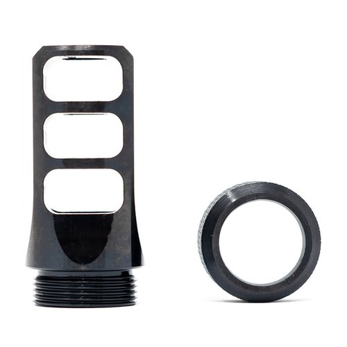 Der MUZZLOK 8.6 BLACKOUT Mündungsbremse ermöglicht dir eine einfache Installation ohne Crush Washer, schnell einstellbar und im Feld leicht abnehmbar.