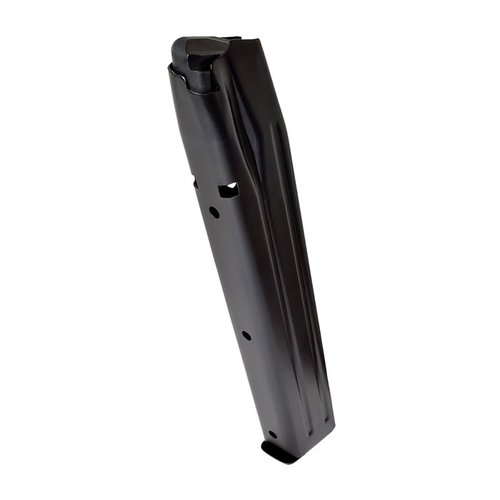 Die SIG SAUER P320 9MM LUGER 30 ROUND MAGAZINE bietet eine robuste Carbonstahllegierung, präzise laser-geschweißt und nitriert für höchste Korrosionsbeständigkeit.