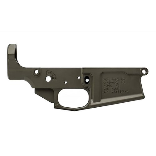 Der Aero Precision M5 308 Lower Receiver ermöglicht dir den Bau eines individuellen AR mit Mil-Spec Abmessungen, hochwertiger Verarbeitung und DPMS-Kompatibilität.