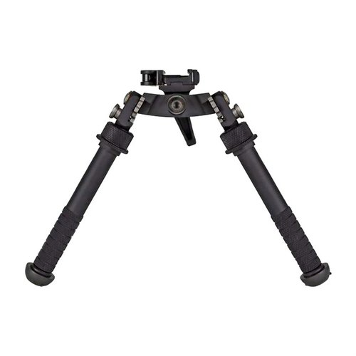 Die GEN 2 CANT AND LOC Atlas Bipod bietet eine Höhe von 12 bis 23 cm, 15° Neigung und stabile, nicht rotierende Beine für präzises Schießen.