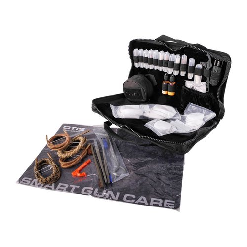 Das Otis Elite® Pistol Cleaning Kit reinigt .22 - .45 Kaliber mit Breech-to-Muzzle® Gear, 4 Ripcords und spezialisierten Werkzeugen für optimale Pflege.