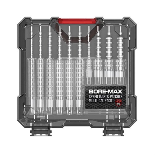 Das Bore-Max Speed Jag und Patches Multi-Cal Pack bietet 10 beliebte Kaliber für präzise Reinigung und 4X mehr Kontakt für schneller saubere Läufe.