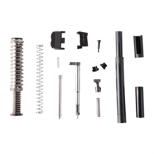 Das SLIDE PARTS KIT für GLOCK 19® bietet alle Teile, um eine Aftermarket-Schlitten zu vervollständigen oder einen Fabrikschlitten zu restaurieren, inklusive einem robusten Billet Firing Pin.
