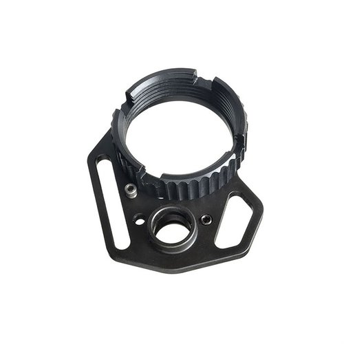 Das Multi-Function End Plate und Anti-Rotation Castle Nut bieten eine sichere, anpassbare Lösung mit mehreren Sling-Befestigungsmöglichkeiten und einfacher Installation.