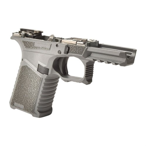 Der SCT 19 Rahmen bietet eine aggressive Grifftextur, eine flared Magwell, Picatinny-Schiene und ist kompatibel mit Glock® Gen 1-3 Teilen für optimale Ergonomie.