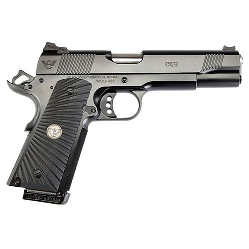 Die CQB 1911 Elite 9mm ist eine vollausgestattete Pistole mit Bullet Proof® Teilen, präzisem Trigger und G10 Griffen für optimale Kontrolle und Zuverlässigkeit.