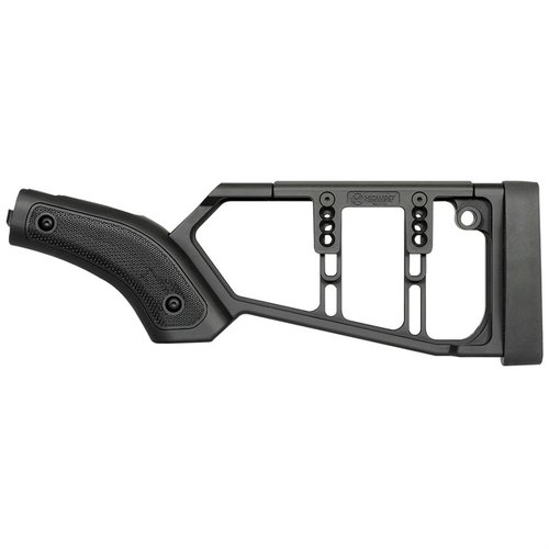 Das Lever Action Stock Series von Midwest Industries bietet dir anpassbare Polymer-Wangenstücke, ein ambidextröses Design und M-LOK™-kompatible Slots für moderne Lever-Action-Rifles.
