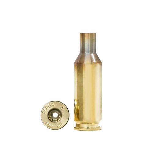 Die Alpha 6mm BR Hülsen mit Small Rifle Primer Pocket bieten optimale Langlebigkeit und Schutz in praktischen 100er Verpackungen für deine Munition.