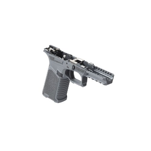 Das SCT 17 Full Size Polymer Frame ist komplett montiert, kompatibel mit Glock Gen 3, bietet eine aggressive Textur, Picatinny-Schiene und ergonomisches Design.
