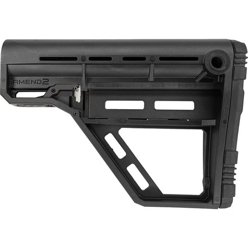 Der AMS Modular M-LOK Carbine Stock bietet dir vielseitige Anpassungsmöglichkeiten, hohe Stabilität, einen gummierten Schulterbereich und Platz für Zubehör.