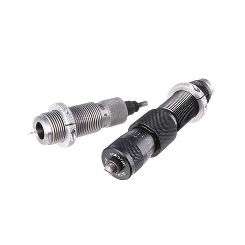 Das Forster Ultra Micrometer Seater und Full Length Sizing Die Set bietet präzise Einstellung der Geschosslänge und sorgt für perfekte Ausrichtung der Hülsen.