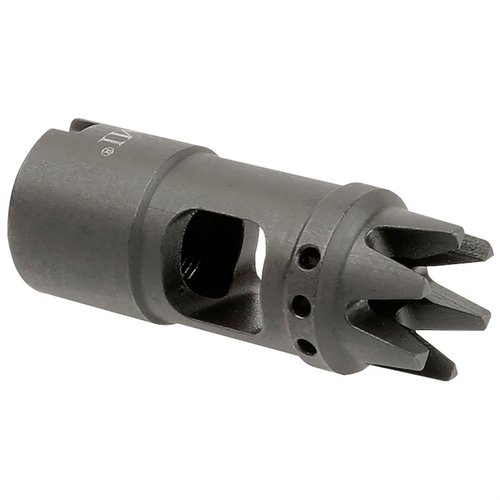 Der AK12 Muzzle Brake von Midwest Industries reduziert den Mündungshochlauf, ist aus Werkzeugstahl mit Phosphatbeschichtung gefertigt und wird in den USA hergestellt.