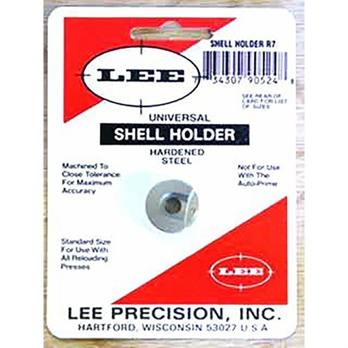 Der UNIVERSAL SHELL HOLDER R7 von LEE PRECISION ist mit den meisten Reloading Presses kompatibel und sorgt für ein einfaches Handling deiner Hülsen.