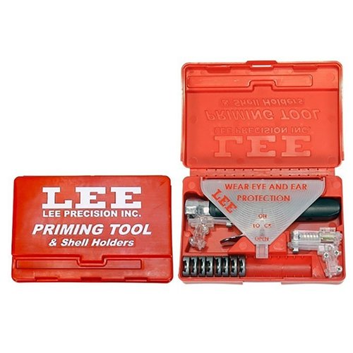 Das AUTO PRIMING TOOL KIT von LEE PRECISION bietet eine praktische Aufbewahrung, enthält 8 Shell Holder und funktioniert mit über 130 Patronen.