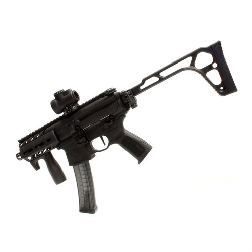 Der modulare Vertical Foregrip mit integriertem Handstop bietet vielseitige Einsatzmöglichkeiten, ist ideal für Pistolen und Gewehre und hat eine robuste anodisierte Oberfläche.