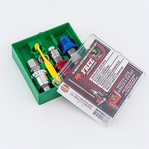 Das Lee Handgun Breech Lock Carbide 3-Dienset bietet dir eine Carbide Full Length Sizing Die, Bullet Seating Die und Powder Thru Expanding Die für präzises Nachladen.