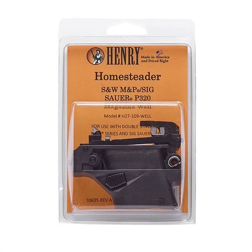 Mit dem H027 HOMESTEADER 9MM MAGAZINE WELL ADAPTOR kannst du deine Henry H027 anpassen, um beliebte Pistolenmagazine von anderen Herstellern zu verwenden.