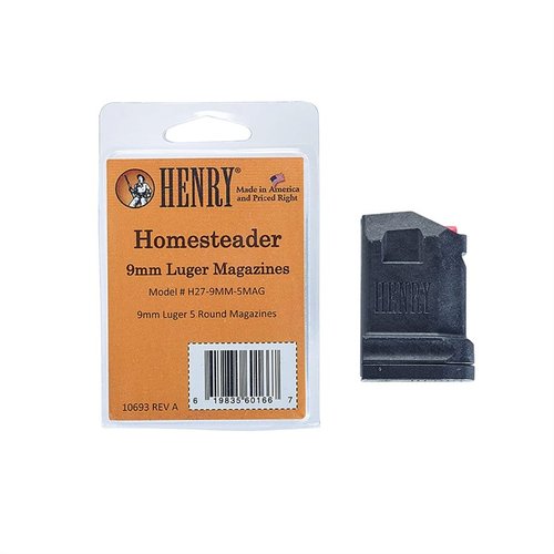Die H027 HOMESTEADER 9MM LUGER 5-Runden-Magazine von Henry Repeating Arms bieten zuverlässige Leistung und einfache Handhabung für deine Homesteader H027.