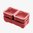 DAKA BINS 3er-Pack – ein 2x4 und zwei 2x2, rot