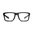 RIDER Eyewear, schwarze Fassung mit klarem Glas