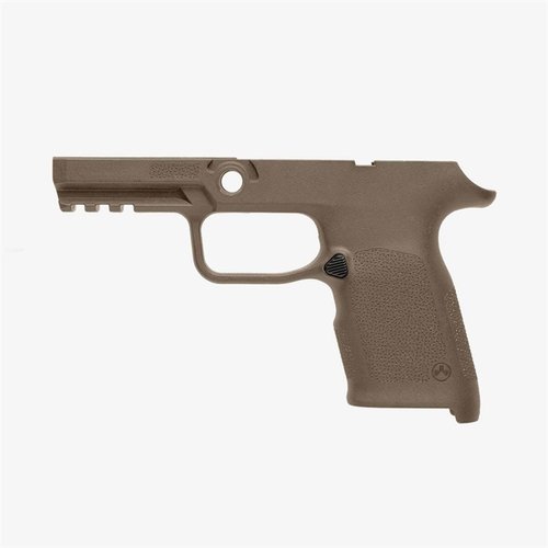 Der Magpul EHG SG9 Griprahmen für die SIG Sauer P320 bietet ergonomisches Design, integrierte Magazinwellenerweiterung, Picatinny-Schiene und eine reversible Magazinfreigabe.