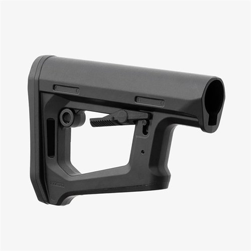 Der DT-PR Carbine Stock von MAGPUL bietet eine präzise Anpassung, verbesserte Ergonomie, Anti-Snag-Design und vielseitige Sling-Befestigungen für optimale Kontrolle.