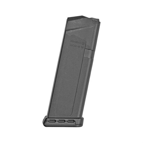 Das Amend2® 15-Schuss Magazin für GLOCK® 19 bietet eine robuste, leichte Polymer-Konstruktion, die langlebig und zuverlässig ist. Perfekt für deine Bedürfnisse!