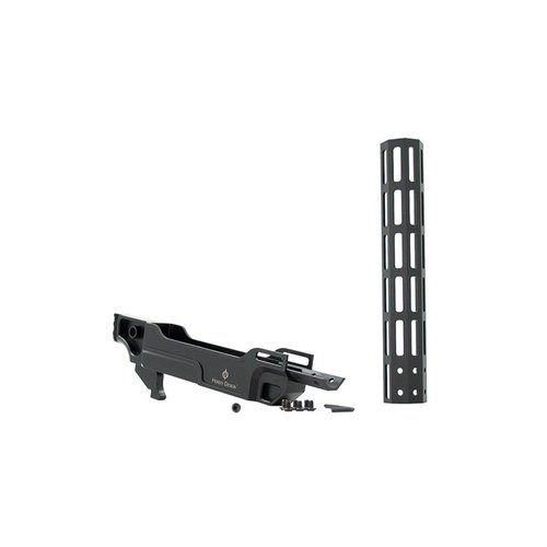Entdecke das Vendetta™ Chassis aus hochwertigem Aluminium – leicht, robust und mit M-LOK®-Schienen für individuelle Anpassungen deiner Waffe.