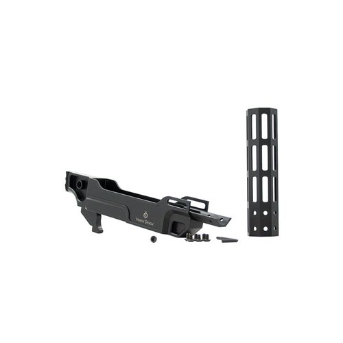 Entdecke das Vendetta™ Chassis aus hochwertigem Aluminium: leicht, robust, mit M-LOK®-Schiene für Zubehör und kompatibel mit AR-Griffen – made in USA!